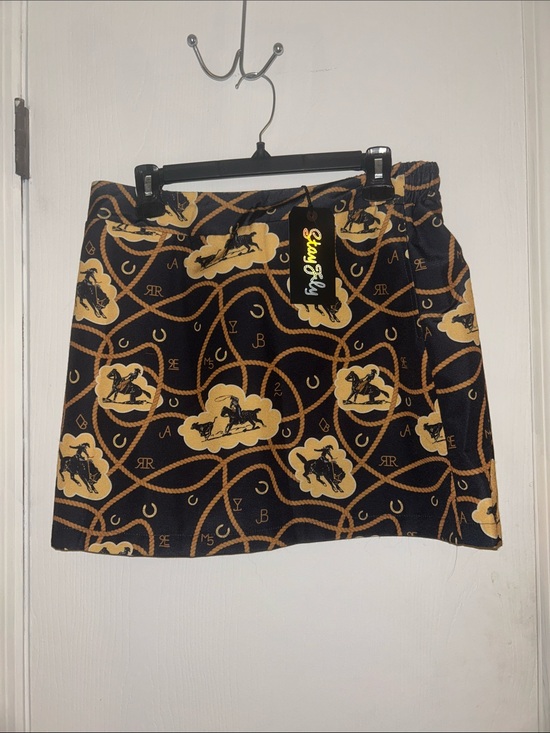 2 Fly Co. Dresses & Skirts - Black & tan western Print Mini Skirt by 2FLY
